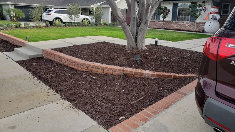 Traditional residential landscape before xeriscaping
