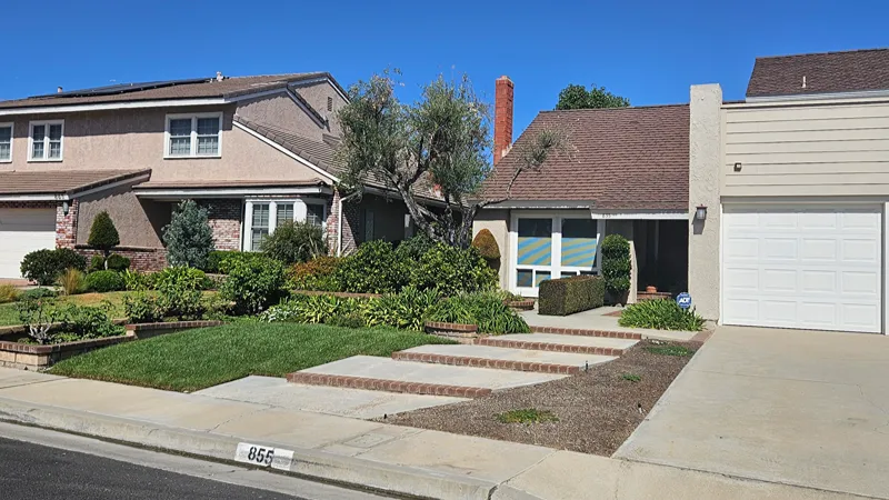 Yorba Linda property before a complete landscape renovation