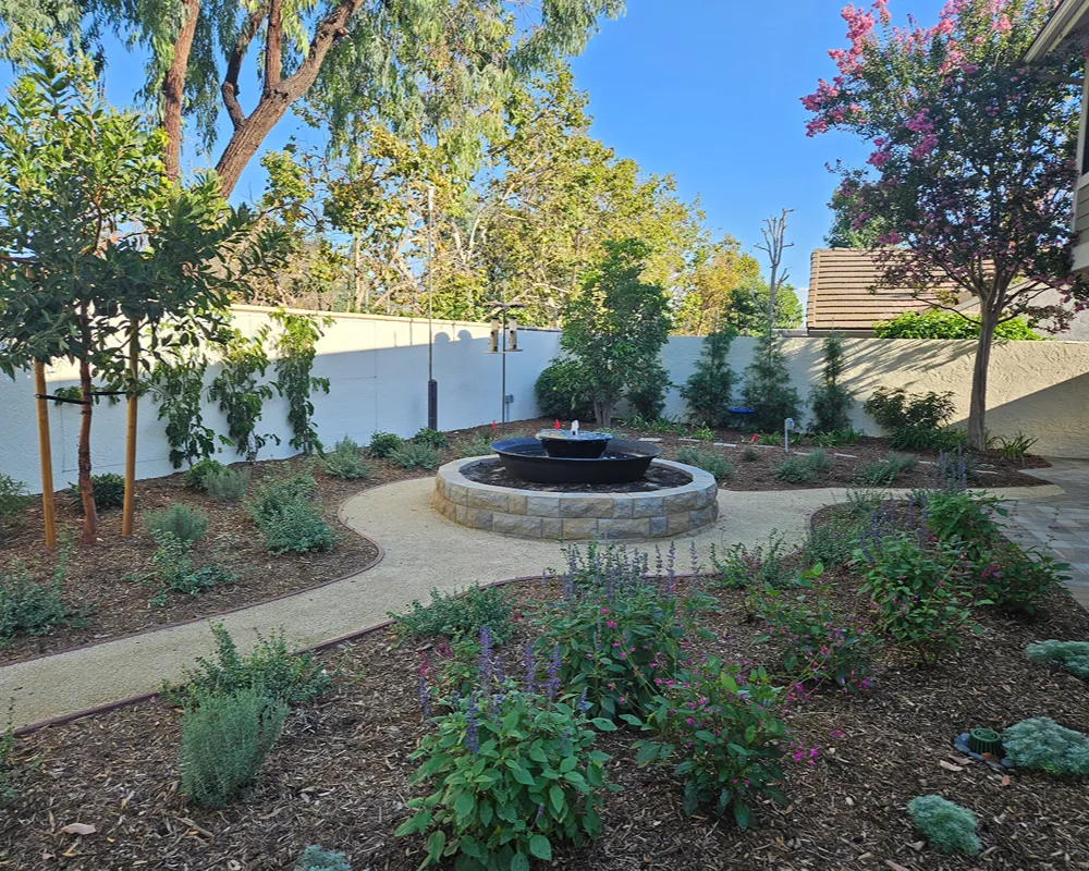 Professionally installed lawn sprinkler system in Fullerton, California
