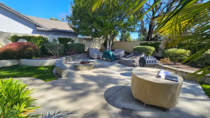 Second view of the Orange backyard before renovation