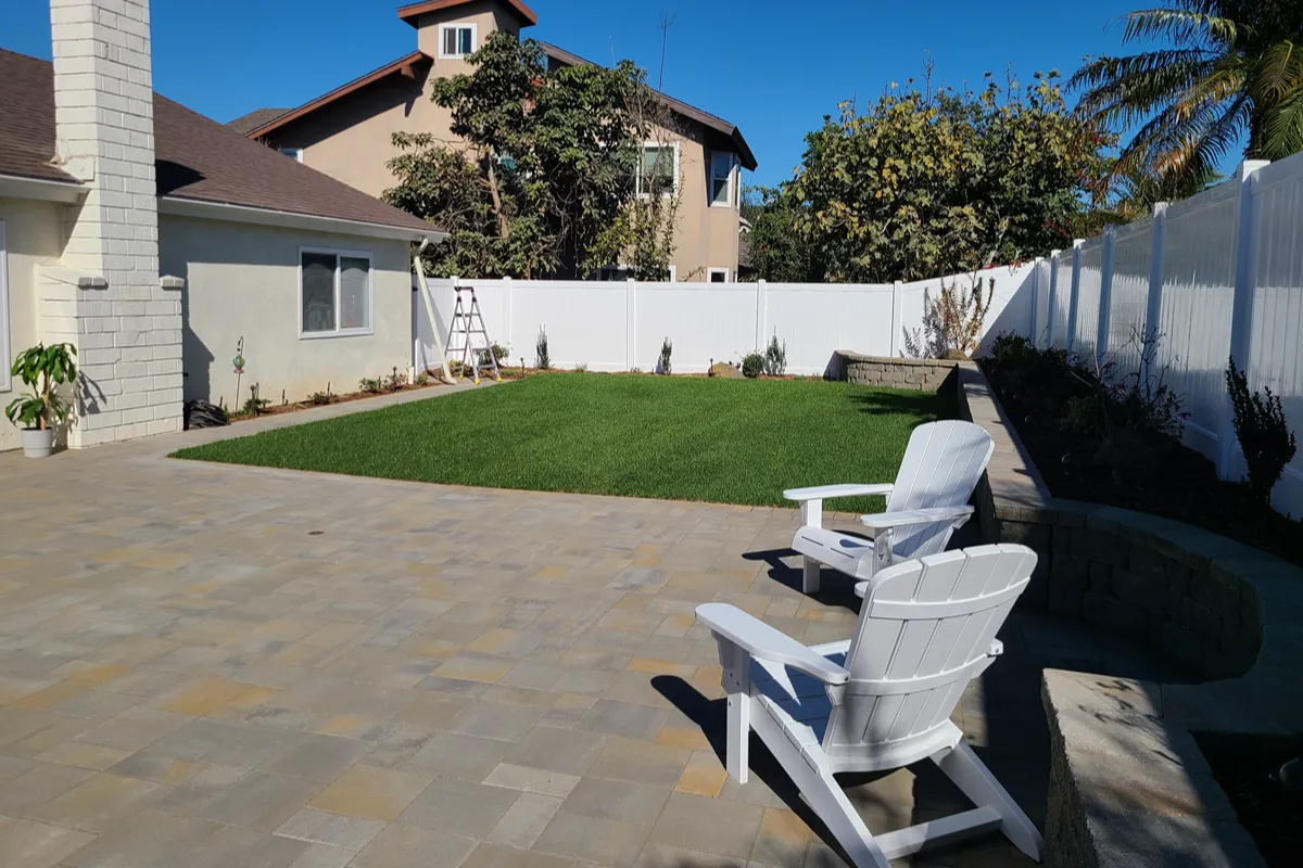 Third view of the completed Huntington Beach backyard