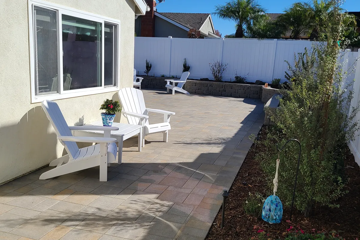 Second view of the completed Huntington Beach backyard